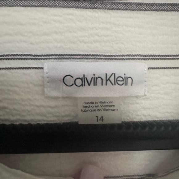 Calvin Klein White Striped Dress - Picture 5 of 5